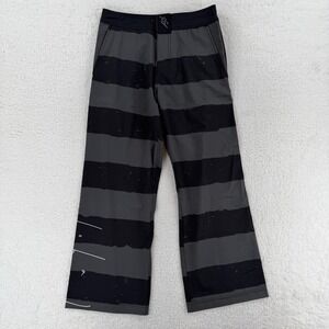 Da Hui Board Shorts Mens 28 Gray Black Stripe Swim Trunks Surf Stretch Pants